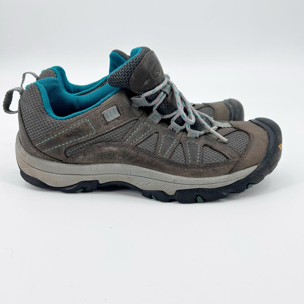 KEEN Palisades Hiking Trail Shoes 8 Brown Teal Lace Up Outdoor Walking Sneakers - Picture 8 of 11